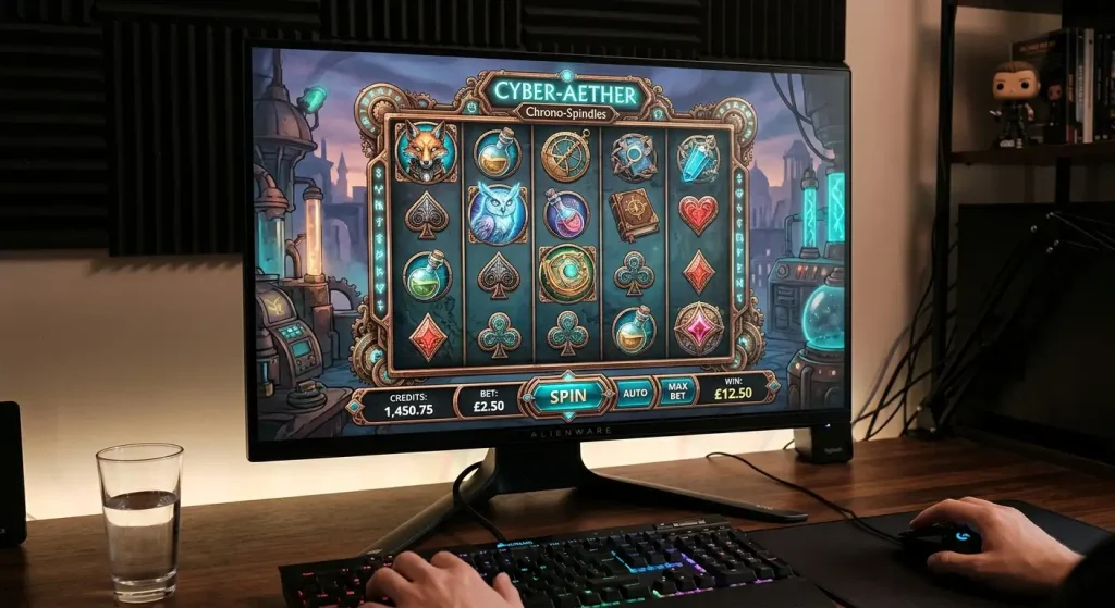 Distinctive boutique studio slot game with unconventional art style and mechanics