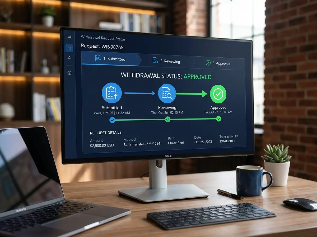 Internal withdrawal approval process and reversal window timeline