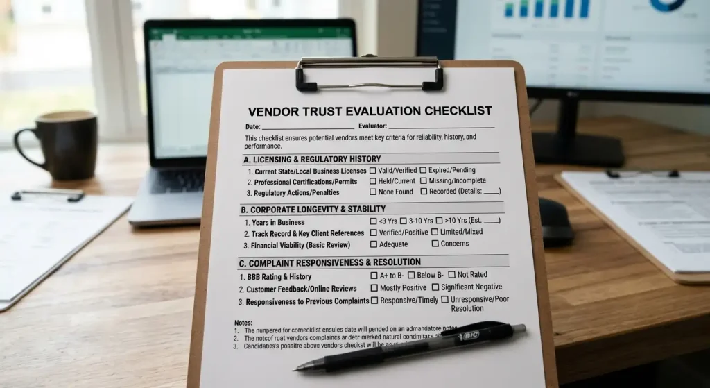Trust evaluation criteria checklist for assessing online casino operator reliability