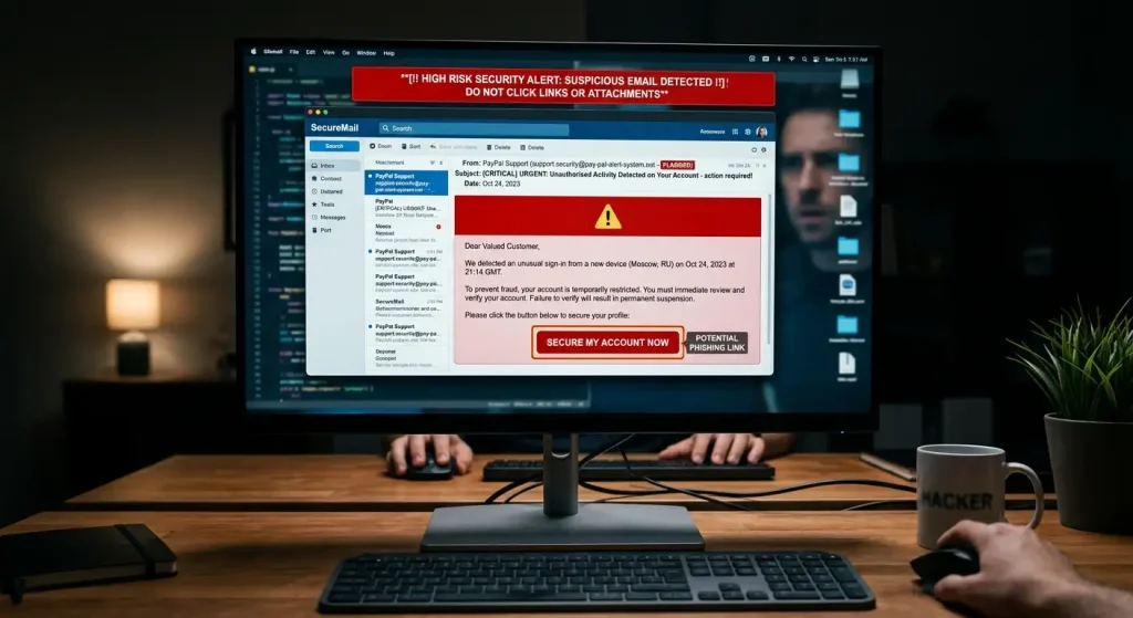Suspicious email alert flagged as potential phishing attempt targeting casino players