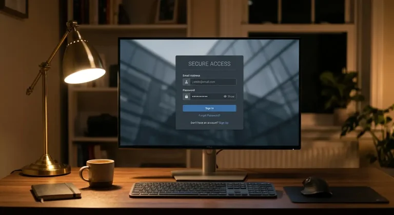 Prestige Casino login screen with secure authentication interface
