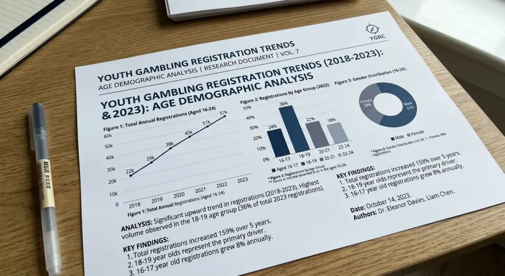 Statistics showing young gambler GamStop registration surge and demographic trends